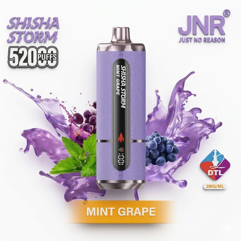 JNR Shisha Storm 52000 Puffs Mint Grape