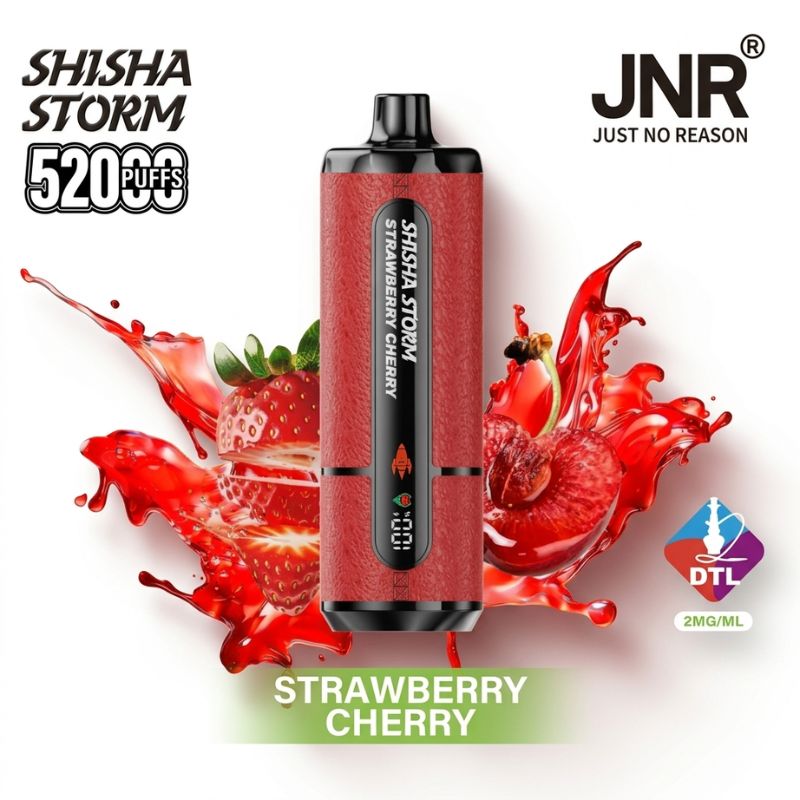JNR Shisha Storm 52000 Puffs Strawberry Cherry