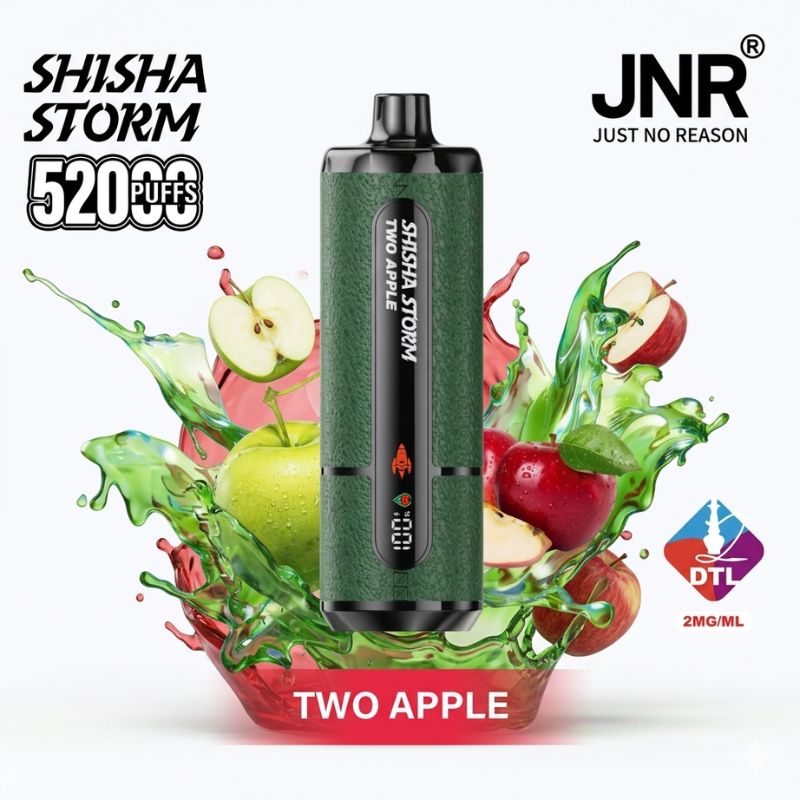 JNR Shisha Storm 52000 Puffs Two Apple