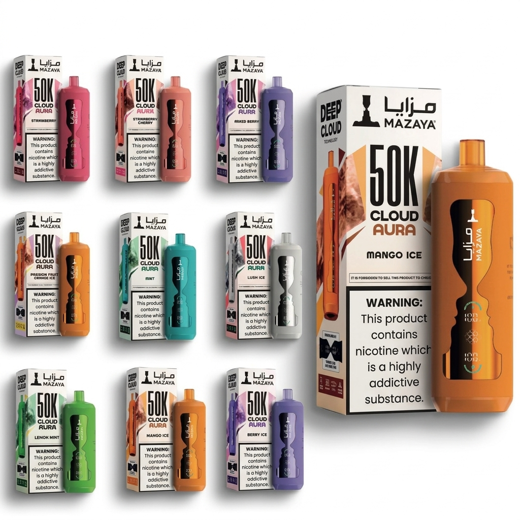 Mazaya Cloud Aura 50000 Puffs Disposable Vape Best Vape Dubai