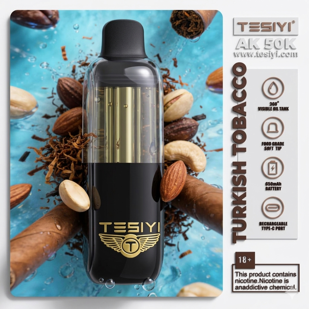 Tesiyi Ak 50000 Puffs Disposable Vape Turkish tobacco