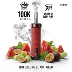 Xtra Sultan Shisha DTL 100000 Puffs English