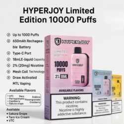 HYPERJOY Limited Edition 10000 Puffs 20MG in Dubai UAE