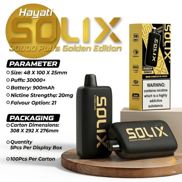 Hayati Solix 30000 Puffs Vape UAE Authentic Disposable Vape