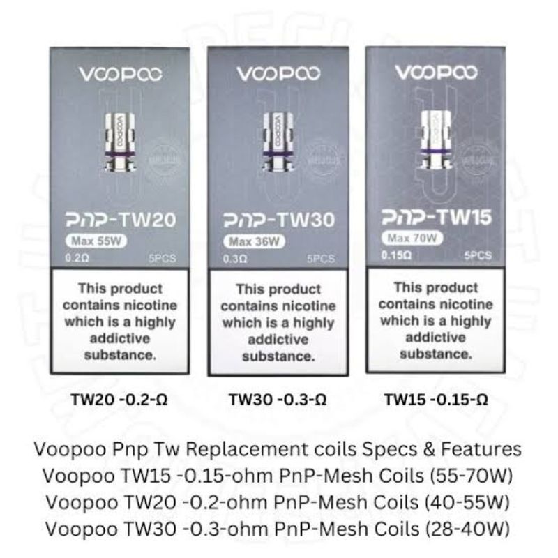 Voopoo PnP TW Replacement Coils in Dubai